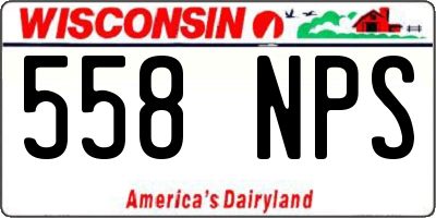 WI license plate 558NPS