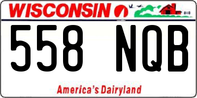 WI license plate 558NQB
