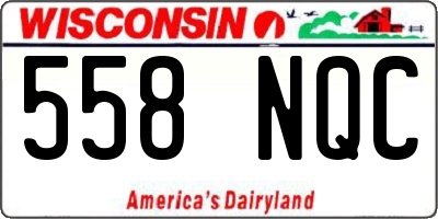 WI license plate 558NQC