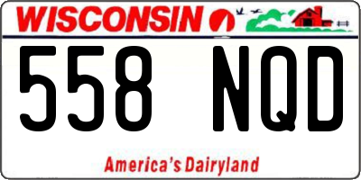 WI license plate 558NQD