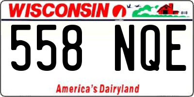 WI license plate 558NQE