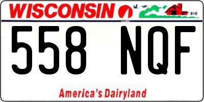 WI license plate 558NQF