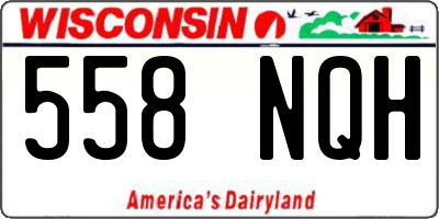 WI license plate 558NQH