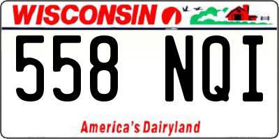 WI license plate 558NQI