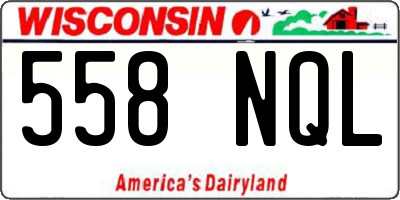 WI license plate 558NQL