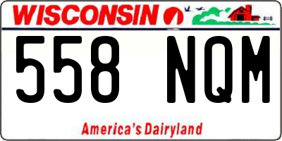WI license plate 558NQM