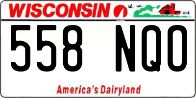 WI license plate 558NQO