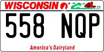 WI license plate 558NQP