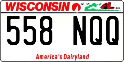 WI license plate 558NQQ