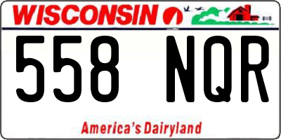 WI license plate 558NQR