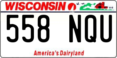 WI license plate 558NQU