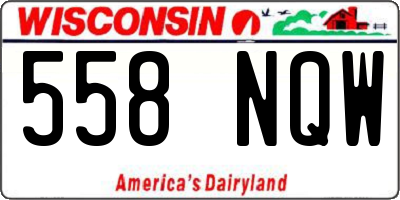 WI license plate 558NQW