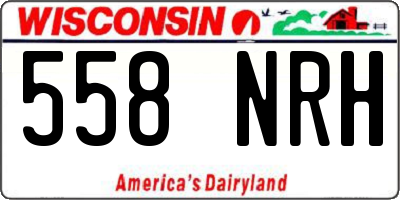 WI license plate 558NRH