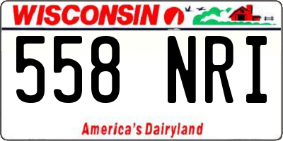 WI license plate 558NRI