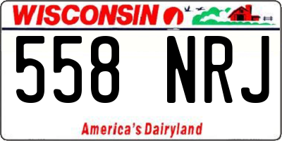 WI license plate 558NRJ