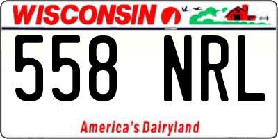 WI license plate 558NRL