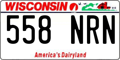 WI license plate 558NRN