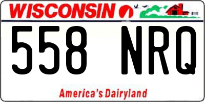 WI license plate 558NRQ