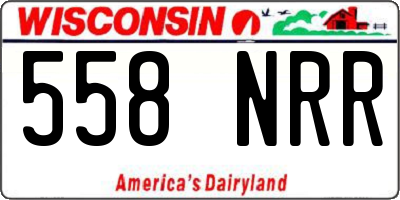 WI license plate 558NRR
