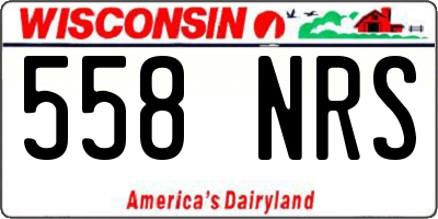 WI license plate 558NRS