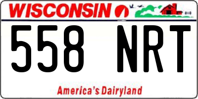 WI license plate 558NRT