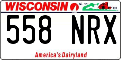 WI license plate 558NRX