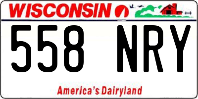 WI license plate 558NRY