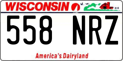 WI license plate 558NRZ