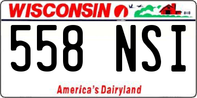 WI license plate 558NSI
