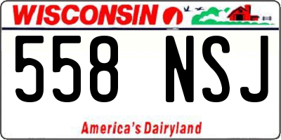 WI license plate 558NSJ