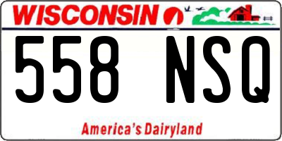 WI license plate 558NSQ