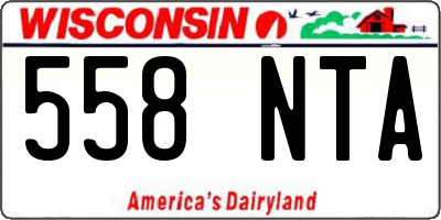 WI license plate 558NTA