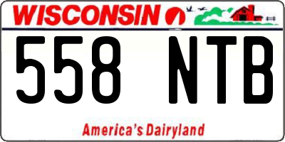 WI license plate 558NTB