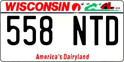 WI license plate 558NTD