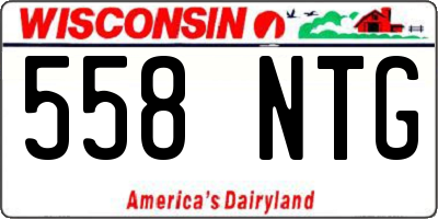 WI license plate 558NTG
