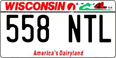 WI license plate 558NTL