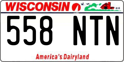 WI license plate 558NTN