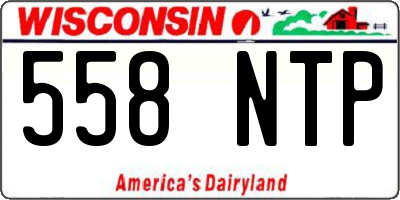 WI license plate 558NTP