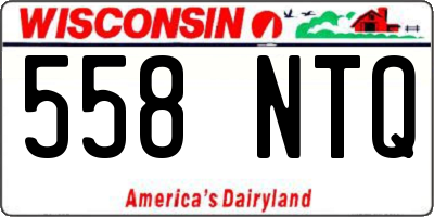 WI license plate 558NTQ