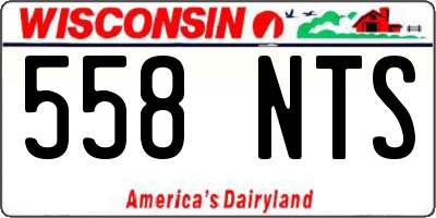 WI license plate 558NTS