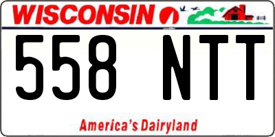 WI license plate 558NTT