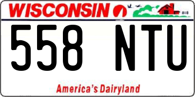 WI license plate 558NTU