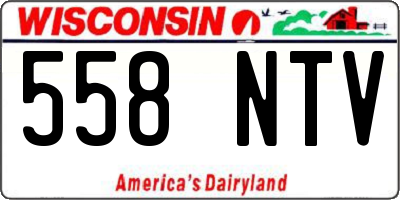 WI license plate 558NTV