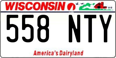 WI license plate 558NTY