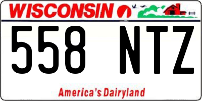 WI license plate 558NTZ