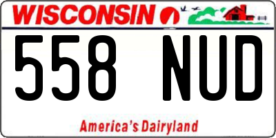 WI license plate 558NUD
