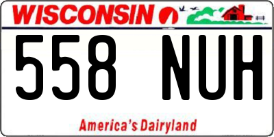 WI license plate 558NUH