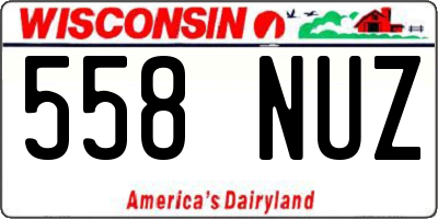 WI license plate 558NUZ