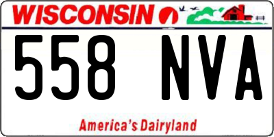 WI license plate 558NVA