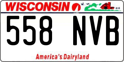 WI license plate 558NVB